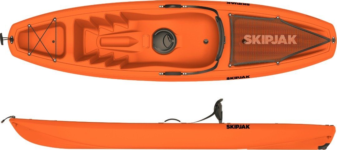 Sit On Top SKIPJAK Kayak With Paddle - New 2021 Design Lake Land Kayaks 