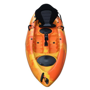 The SkipJak Atlas 2.0 - 9ft Sit On Top Kayak Lake Land Kayaks yellow orange mixed 