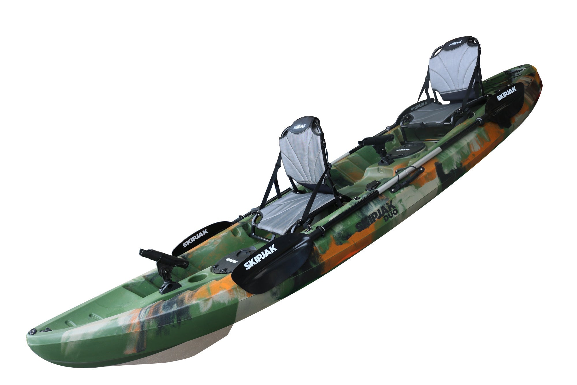 Fishjak DUO - The Fisherman's Tandem Kayaks Lake Land Kayaks Jungle Camo 