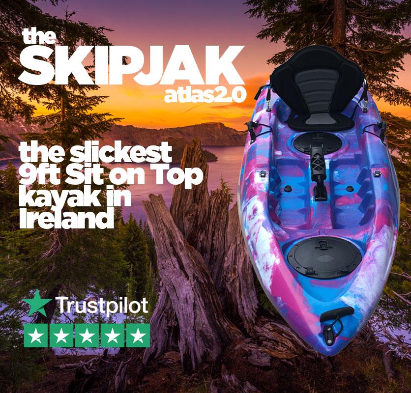 The SkipJak Atlas 2.0 - 9ft Sit On Top Kayak Kayaks Lake Land Kayaks 